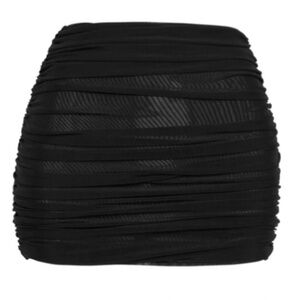 LEAU Neptune Mesh Mini Skirt Black NWT Size Small